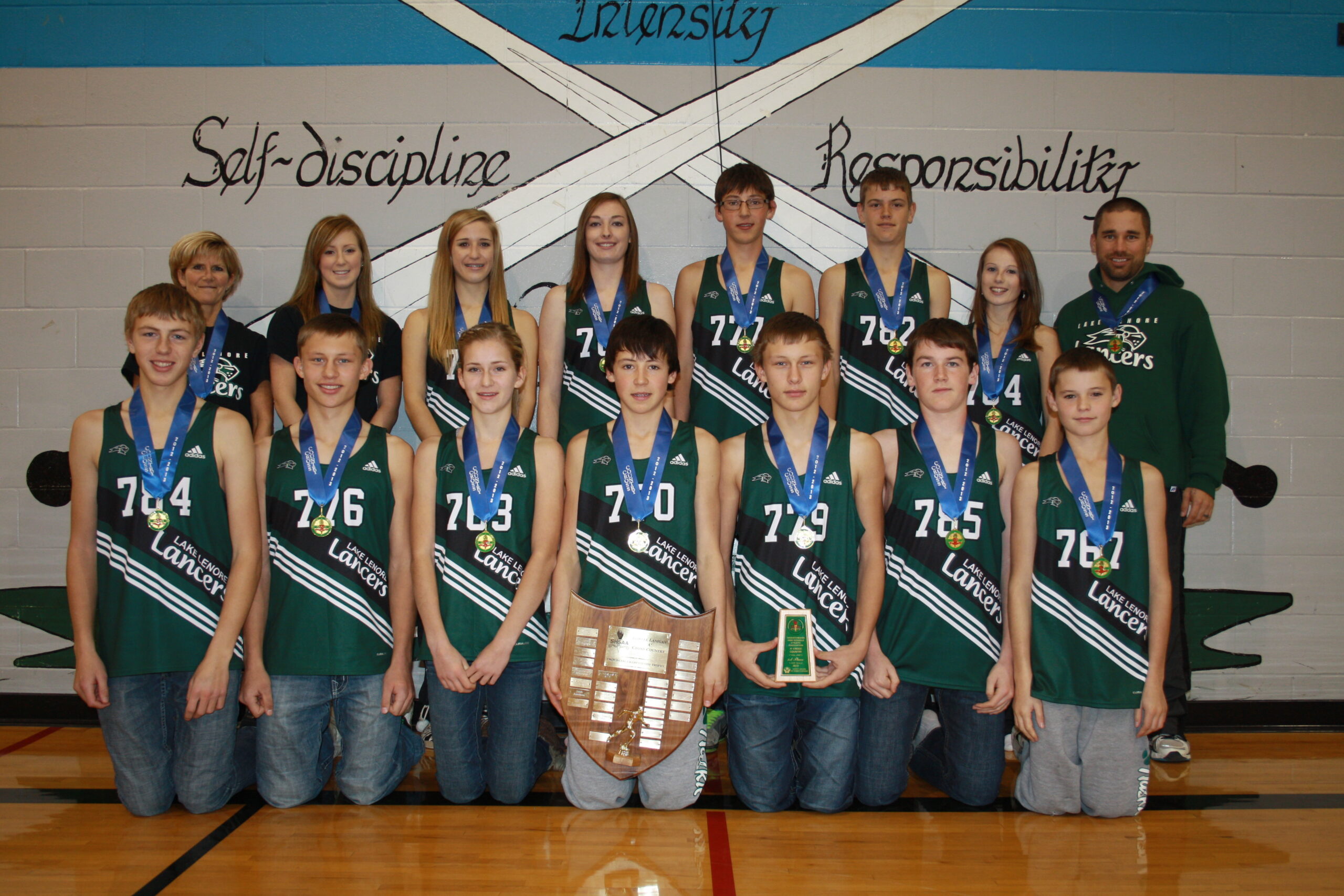 Lake Lenore School's 2012 provincial cross country contingent.